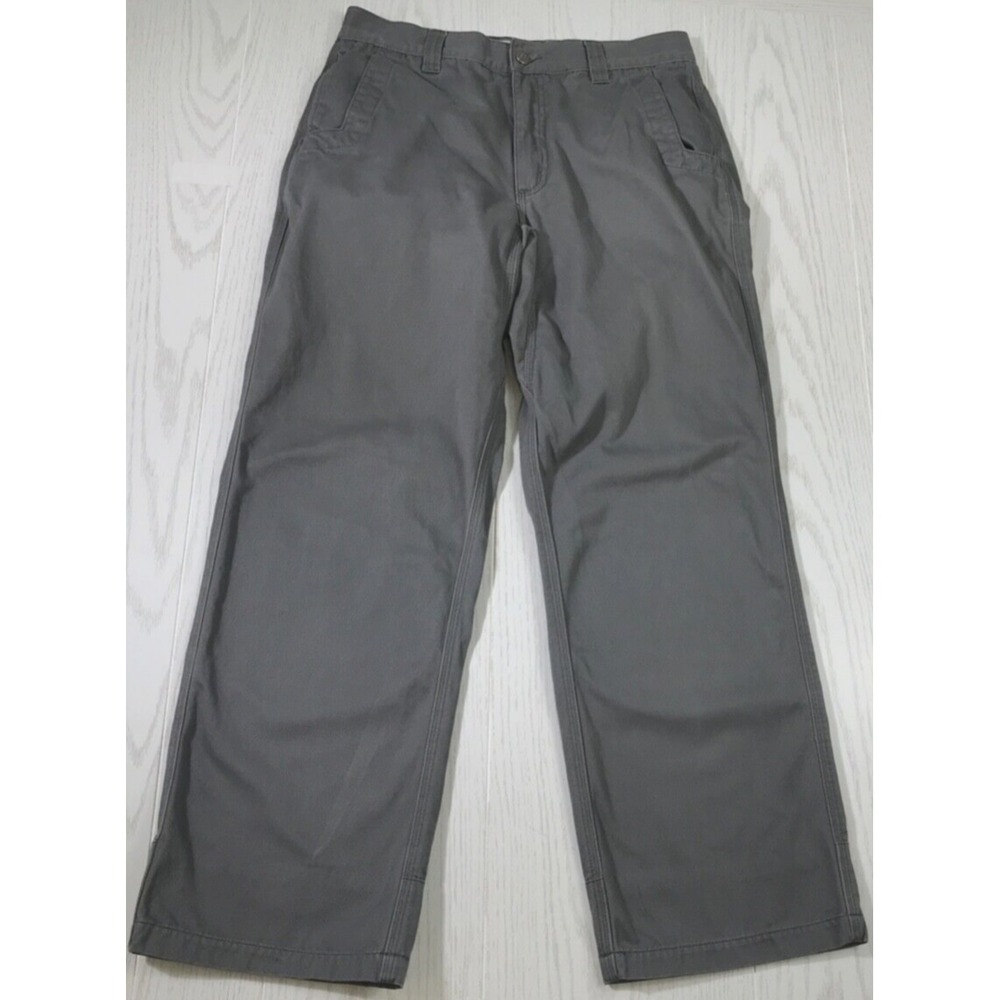 Mountain Khakis Pants Mens 30x29 Gray 100% Cotton Canvas Hiking Gusset Outdoors
